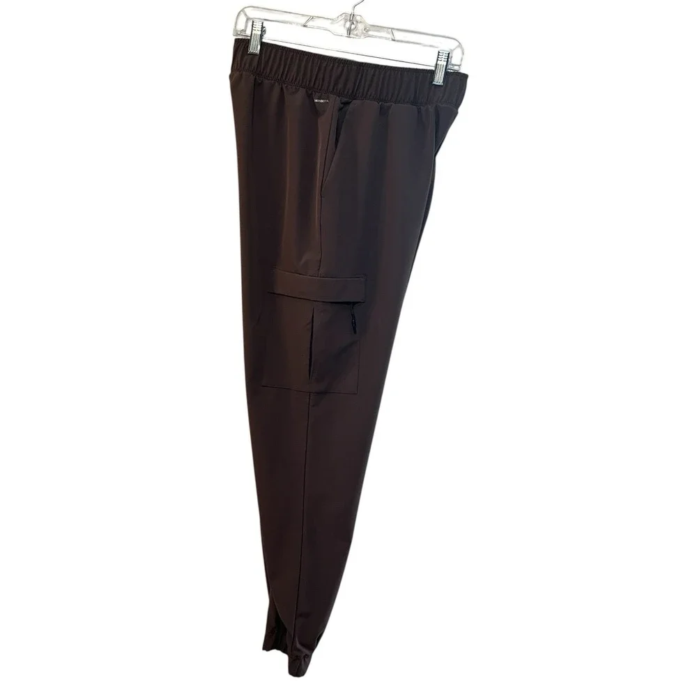 Mondetta Brown Cargo Jogger Pants Utility Athleisure Women’s M